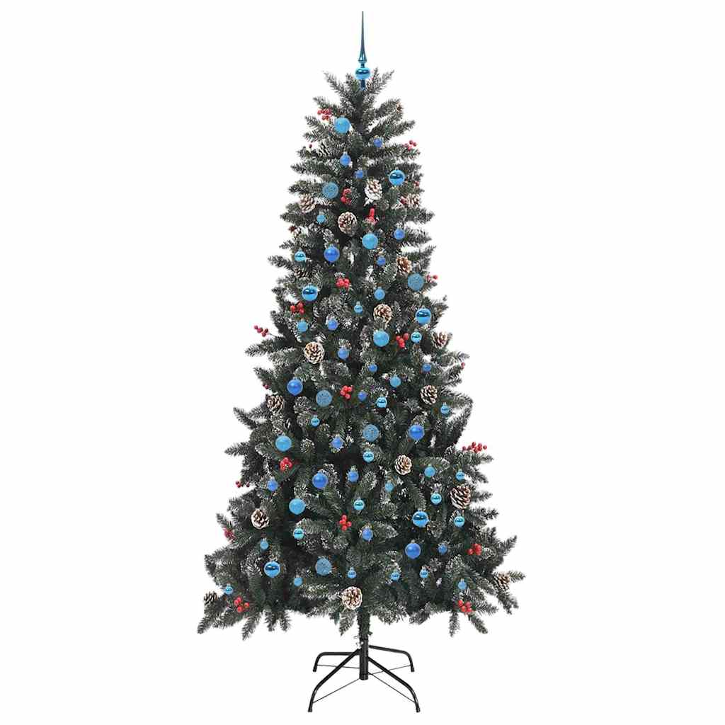 Künstlicher Weihnachtsbaum Grün 240 cm PVC, Plastik und Stahl