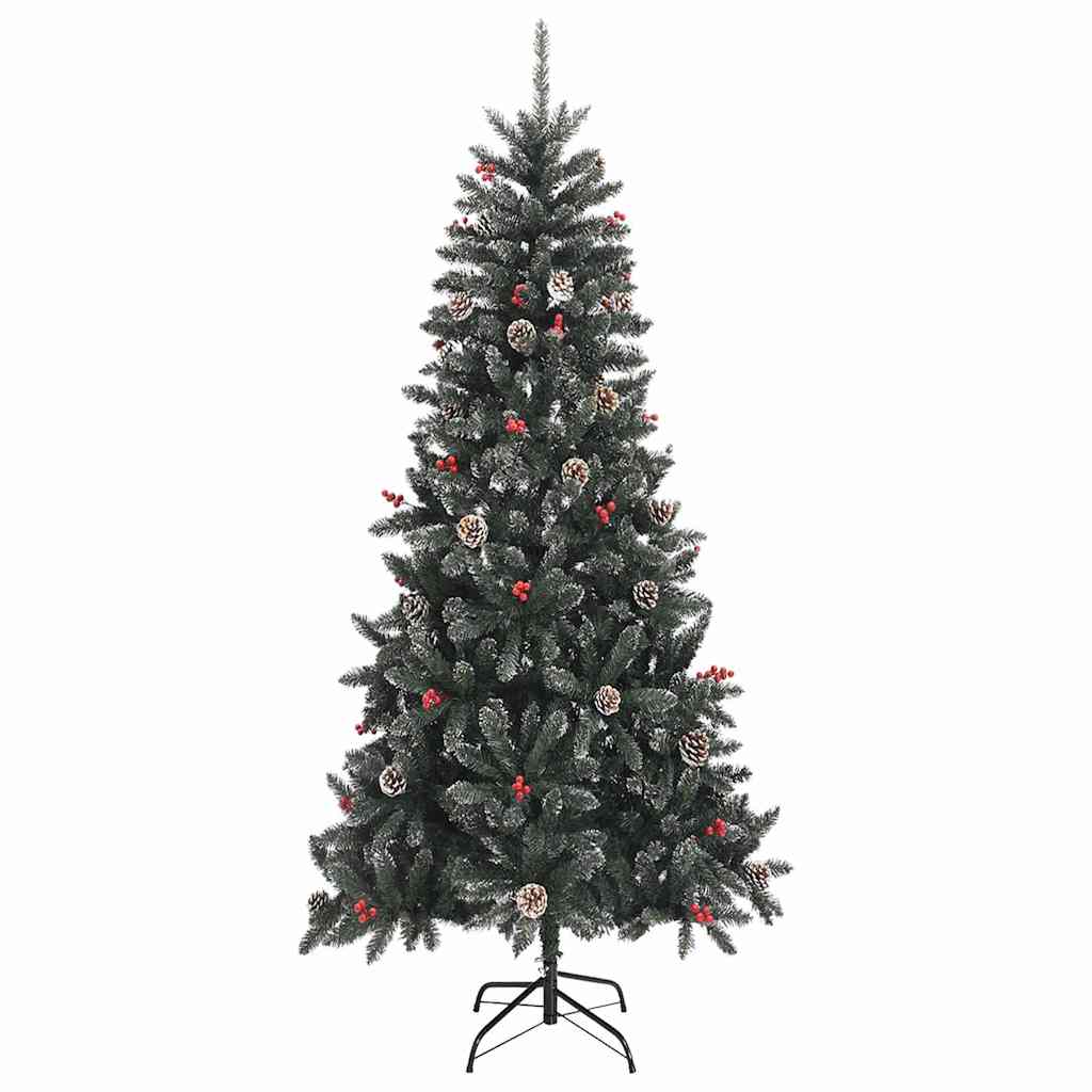 Künstlicher Weihnachtsbaum Grün 240 cm PVC, Plastik und Stahl