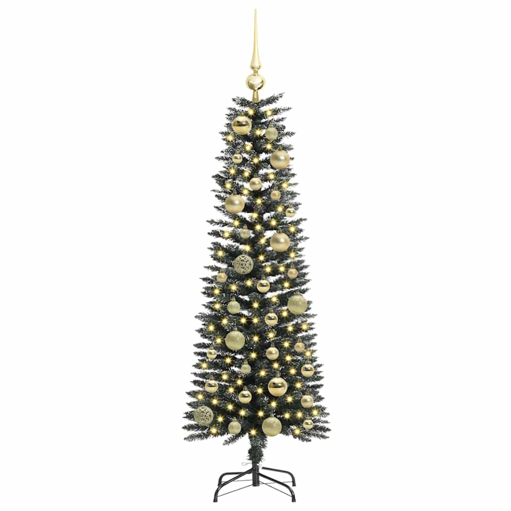 Künstlicher Weihnachtsbaum mit 150 LEDs mit Ständer Grün 120 cm