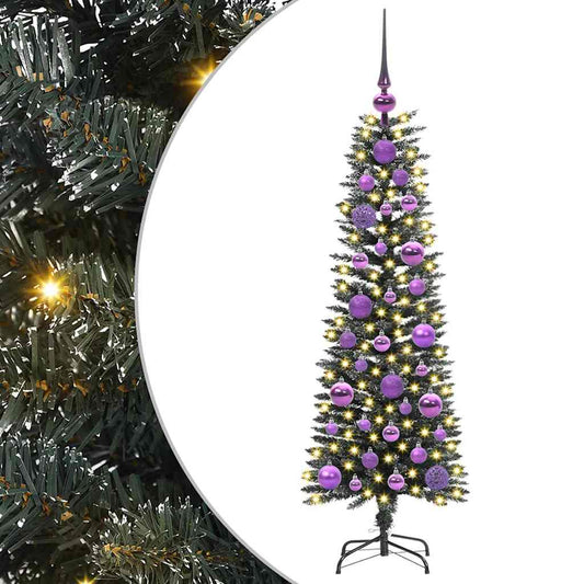 Künstlicher Weihnachtsbaum mit 150 LEDs mit Ständer Grün 120 cm