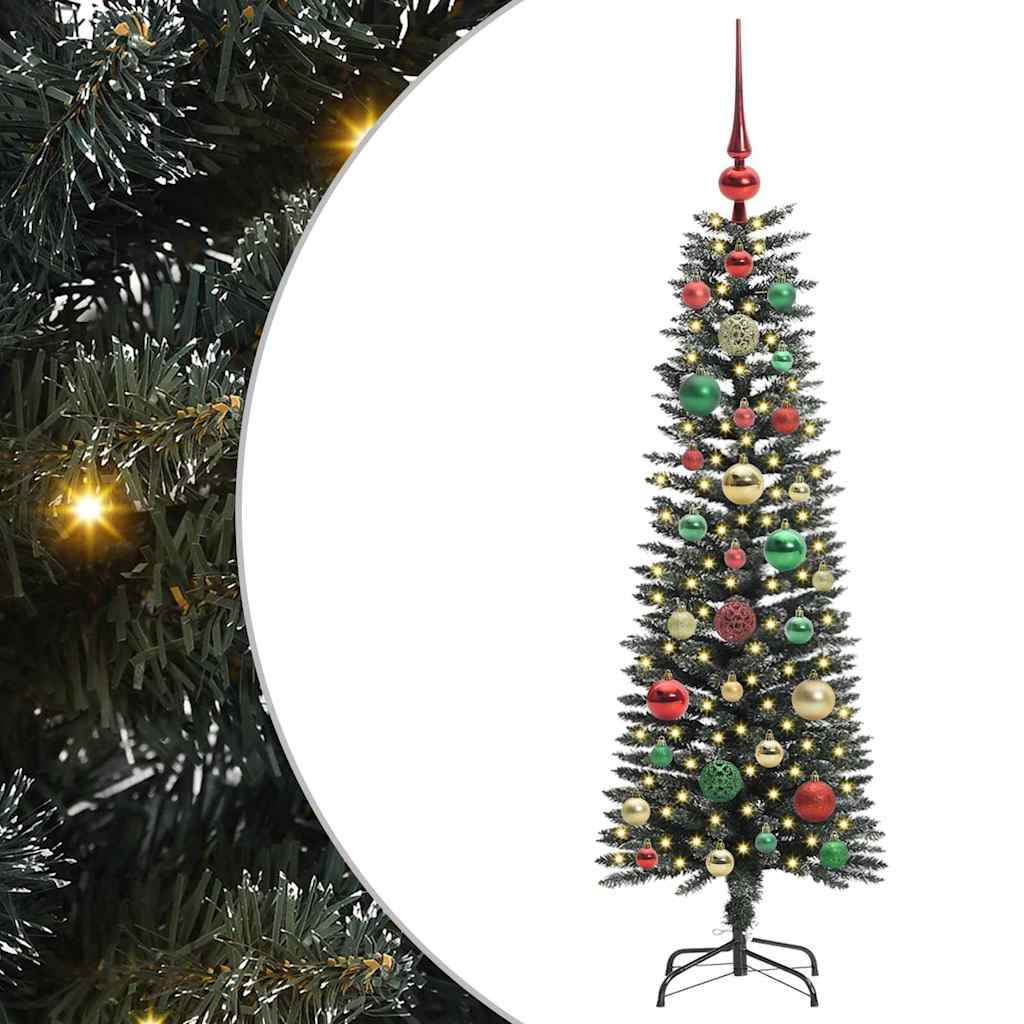 Künstlicher Weihnachtsbaum mit 150 LEDs mit Ständer Grün 120 cm