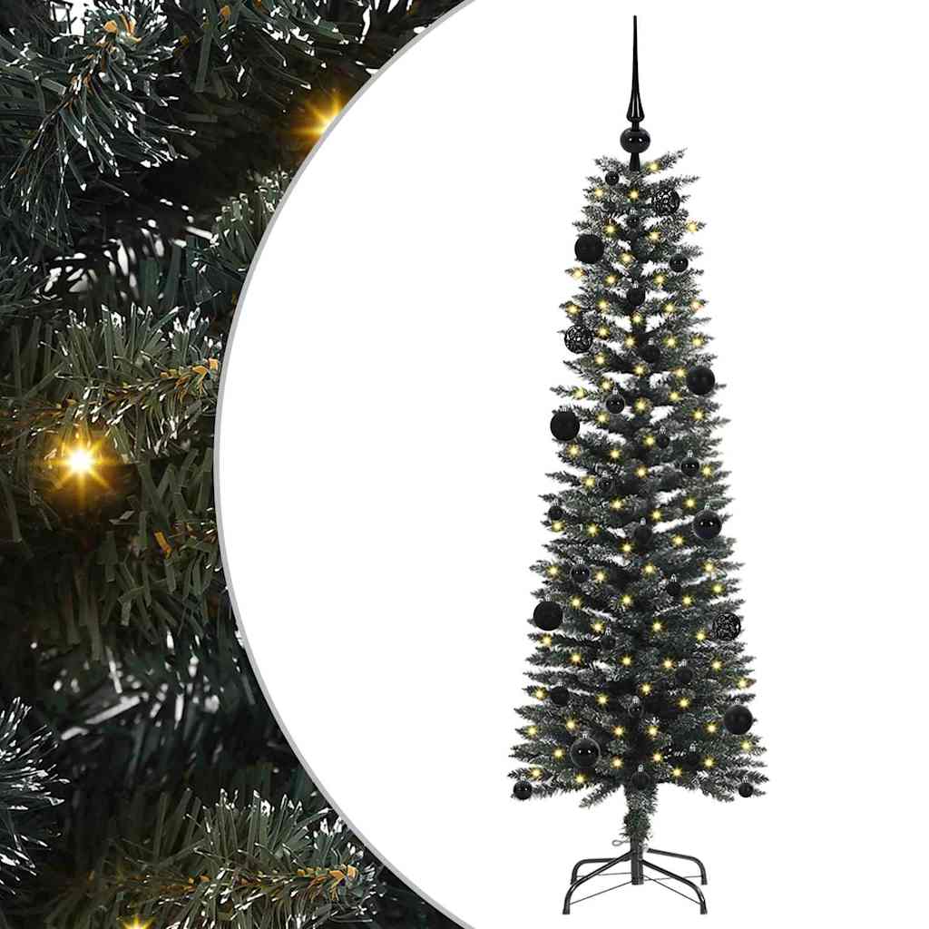 Künstlicher Weihnachtsbaum mit 150 LEDs mit Ständer Grün 150 cm