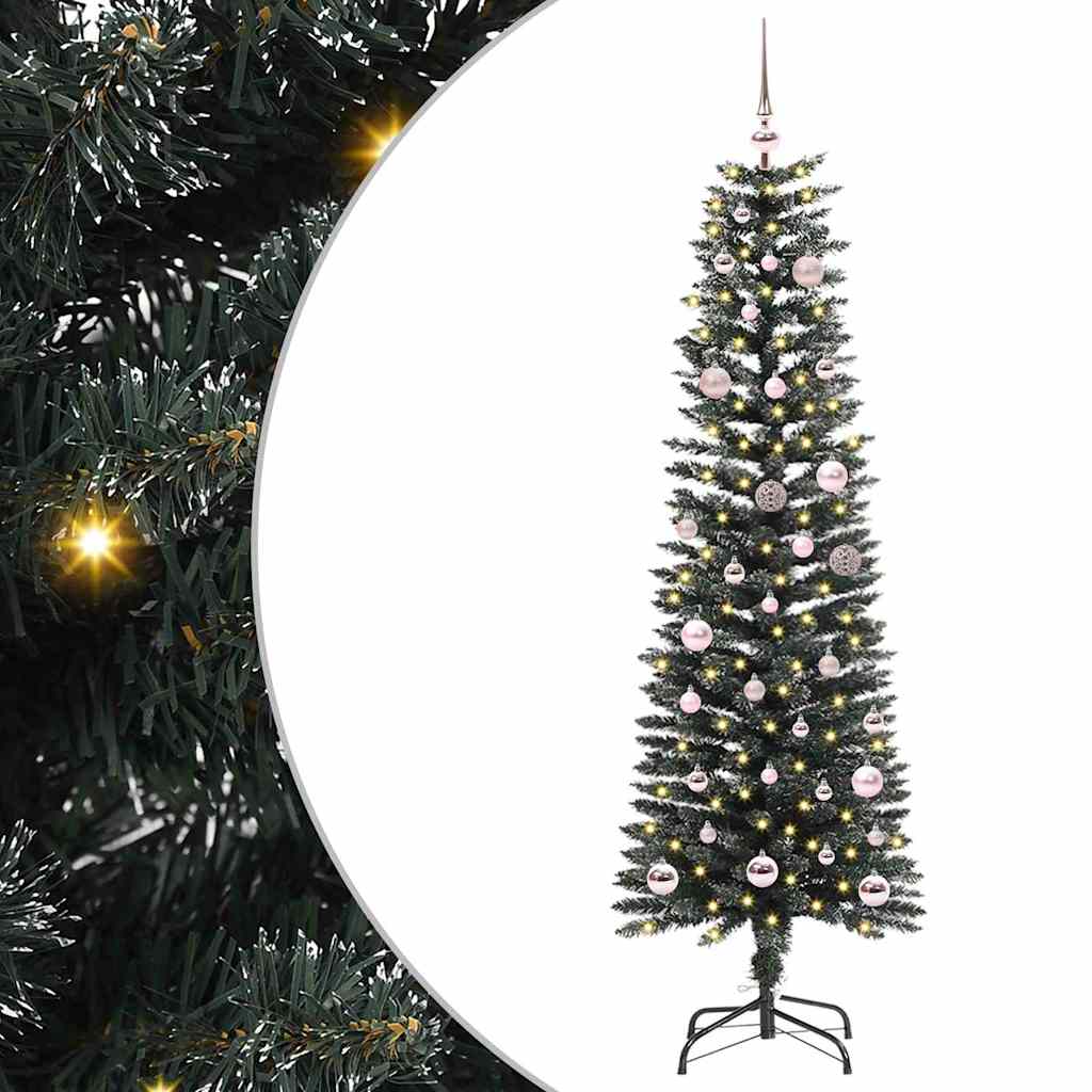 Künstlicher Weihnachtsbaum mit 150 LEDs mit Ständer Grün 150 cm