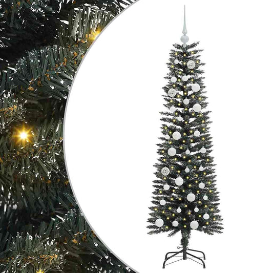 Künstlicher Weihnachtsbaum mit 150 LEDs mit Ständer Grün 150 cm