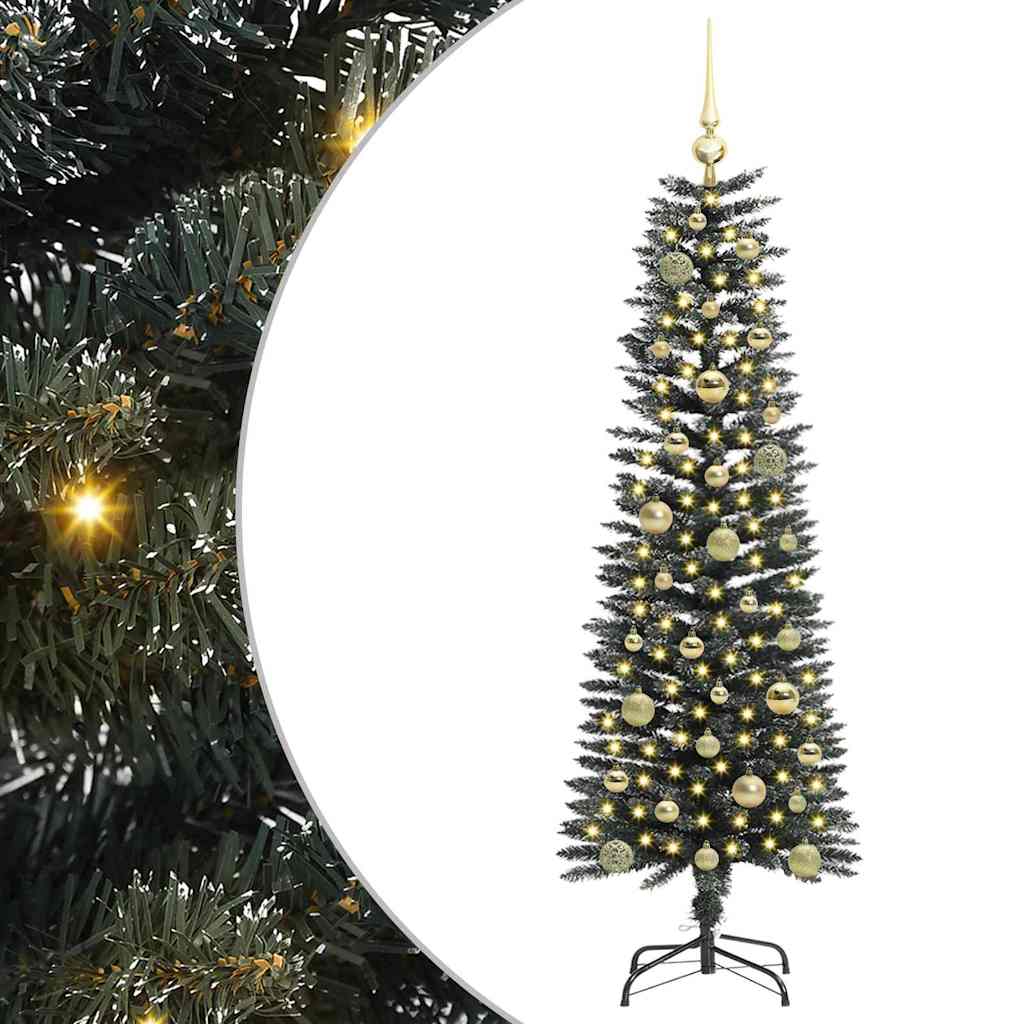 Künstlicher Weihnachtsbaum mit 150 LEDs mit Ständer Grün 150 cm