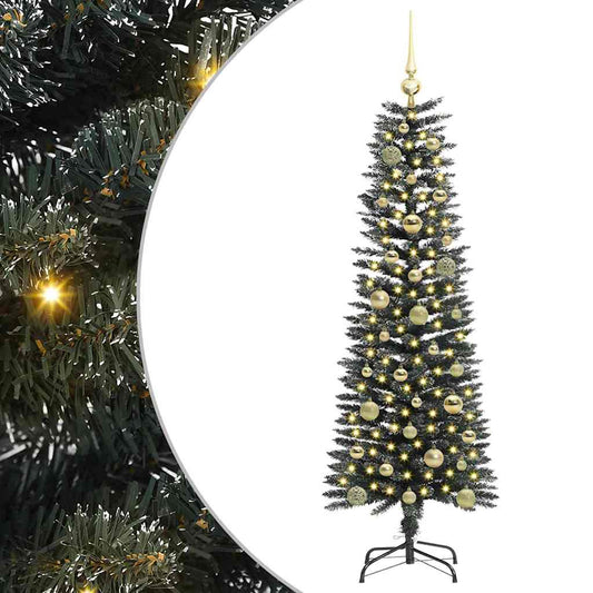 Künstlicher Weihnachtsbaum mit 150 LEDs mit Ständer Grün 150 cm