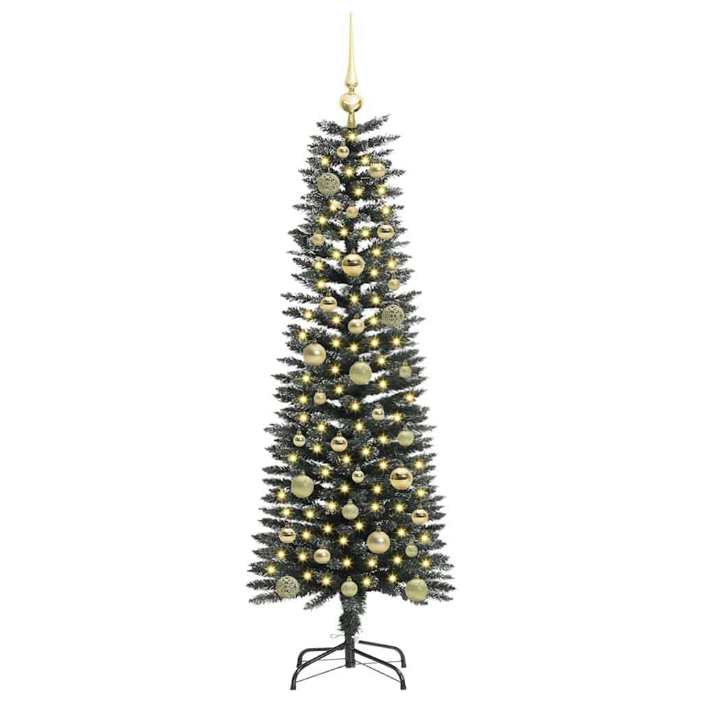 Künstlicher Weihnachtsbaum mit 150 LEDs mit Ständer Grün 150 cm
