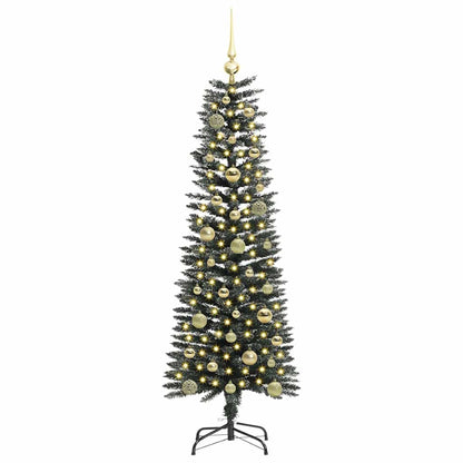 Künstlicher Weihnachtsbaum mit 150 LEDs mit Ständer Grün 150 cm