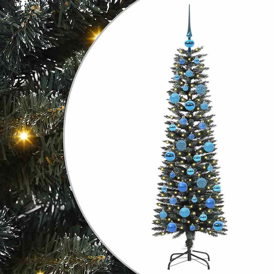 Künstlicher Weihnachtsbaum mit 150 LEDs mit Ständer Grün 150 cm