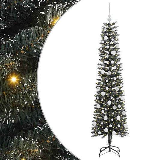 Künstlicher Weihnachtsbaum mit 300 LEDs mit Ständer Grün 180 cm