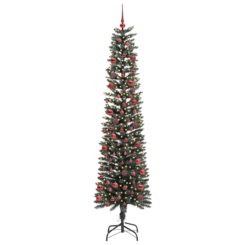 Künstlicher Weihnachtsbaum mit 300 LEDs mit Ständer Grün 210 cm