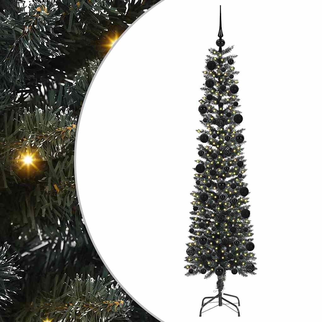 Künstlicher Weihnachtsbaum mit 300 LEDs mit Ständer Grün 210 cm