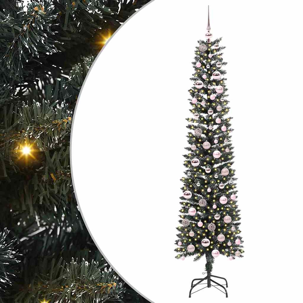 Künstlicher Weihnachtsbaum mit 300 LEDs mit Ständer Grün 210 cm
