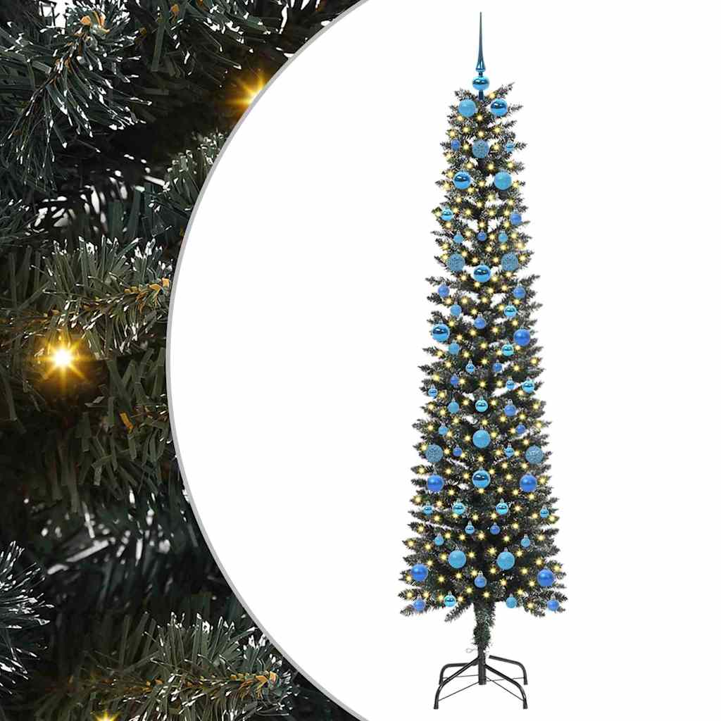 Künstlicher Weihnachtsbaum mit 300 LEDs mit Ständer Grün 210 cm