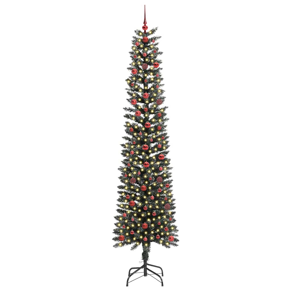 Künstlicher Weihnachtsbaum mit 300 LEDs mit Ständer Grün 240 cm
