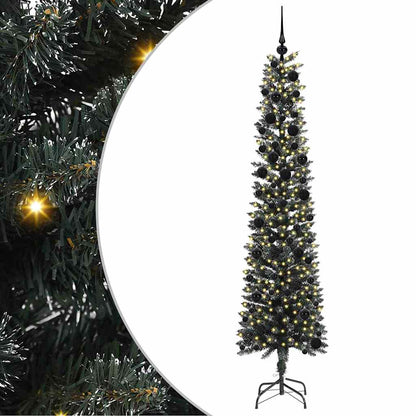 Künstlicher Weihnachtsbaum mit 300 LEDs mit Ständer Grün 240 cm