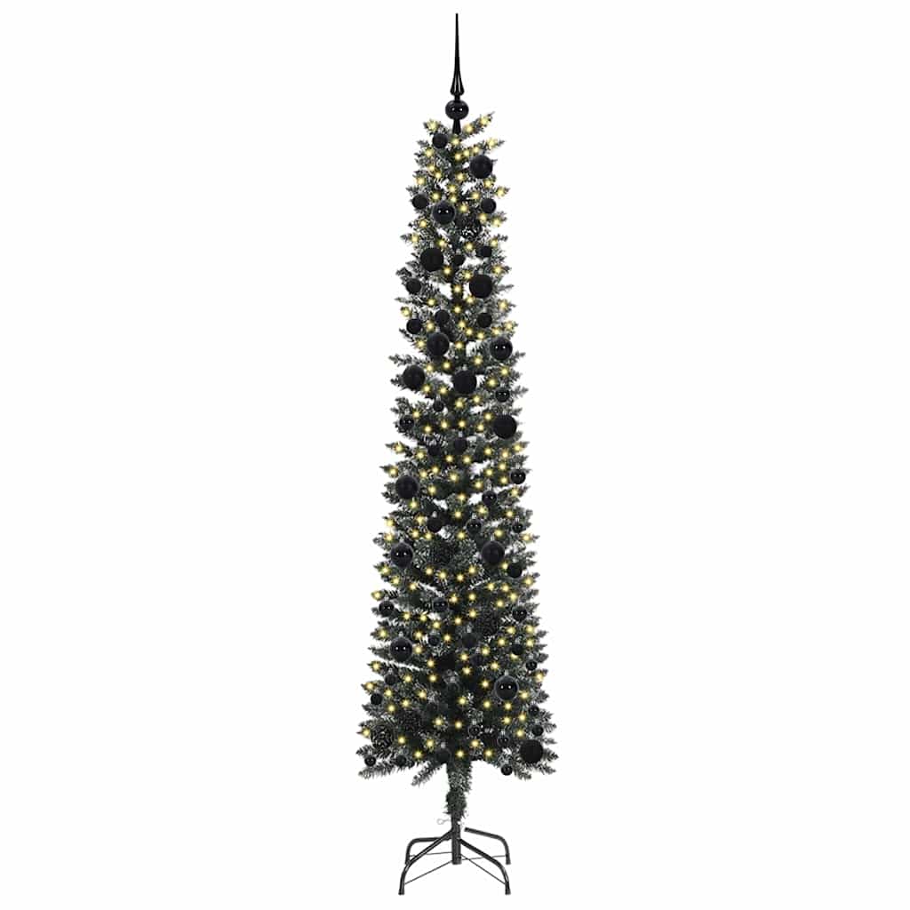 Künstlicher Weihnachtsbaum mit 300 LEDs mit Ständer Grün 240 cm