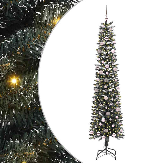 Künstlicher Weihnachtsbaum mit 300 LEDs mit Ständer Grün 240 cm