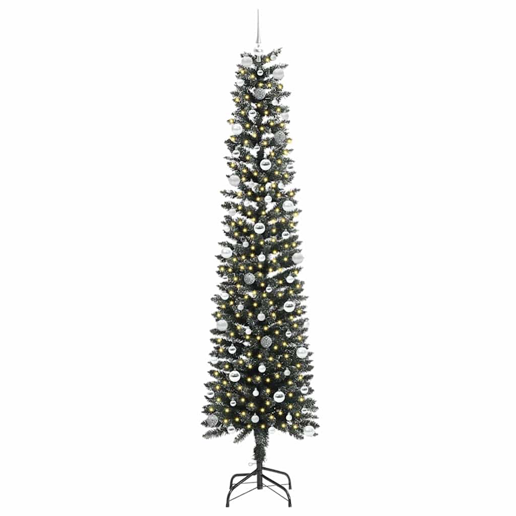 Künstlicher Weihnachtsbaum mit 300 LEDs mit Ständer Grün 240 cm