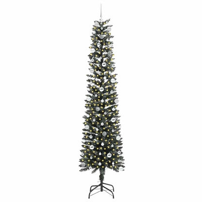 Künstlicher Weihnachtsbaum mit 300 LEDs mit Ständer Grün 240 cm