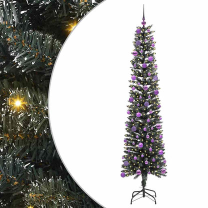 Künstlicher Weihnachtsbaum mit 300 LEDs mit Ständer Grün 240 cm