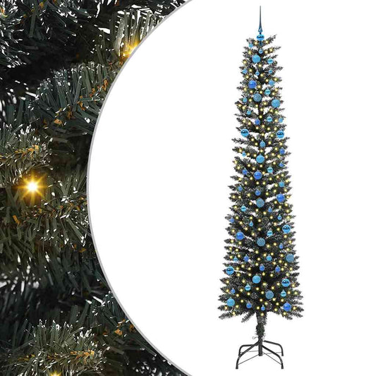 Künstlicher Weihnachtsbaum mit 300 LEDs mit Ständer Grün 240 cm