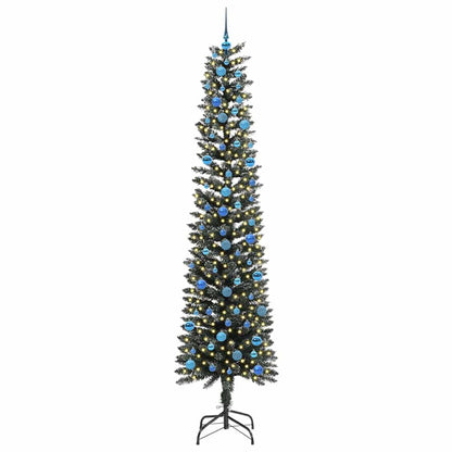 Künstlicher Weihnachtsbaum mit 300 LEDs mit Ständer Grün 240 cm