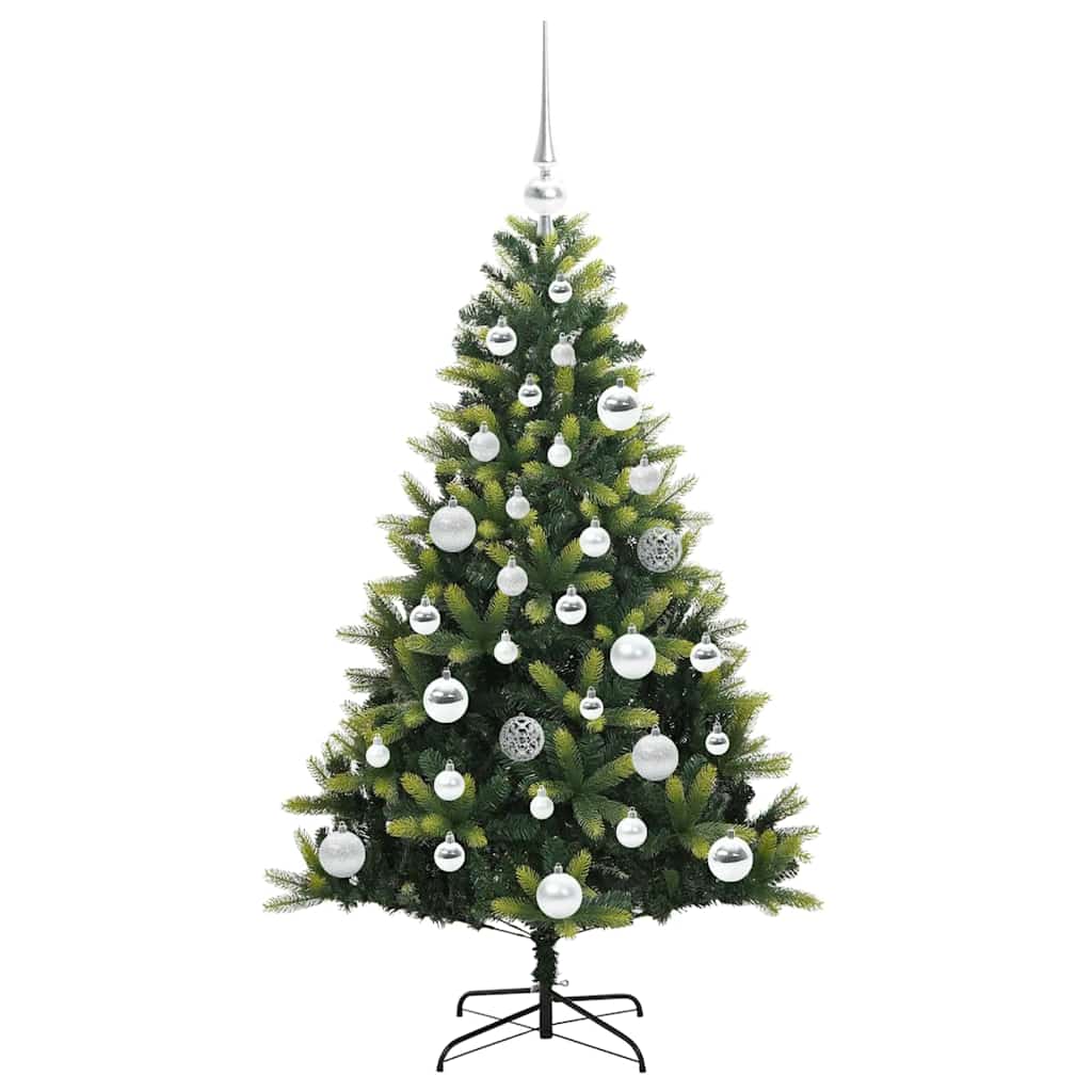 Künstlicher geflammter Weihnachtsbaum 150 LEDs Grün 120 cm