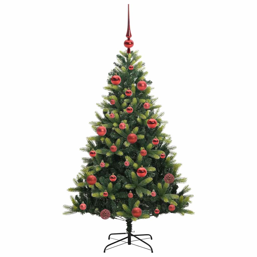 Künstlicher geflammter Weihnachtsbaum 150 LEDs Grün 150 cm
