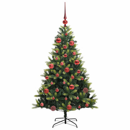 Künstlicher geflammter Weihnachtsbaum 150 LEDs Grün 150 cm