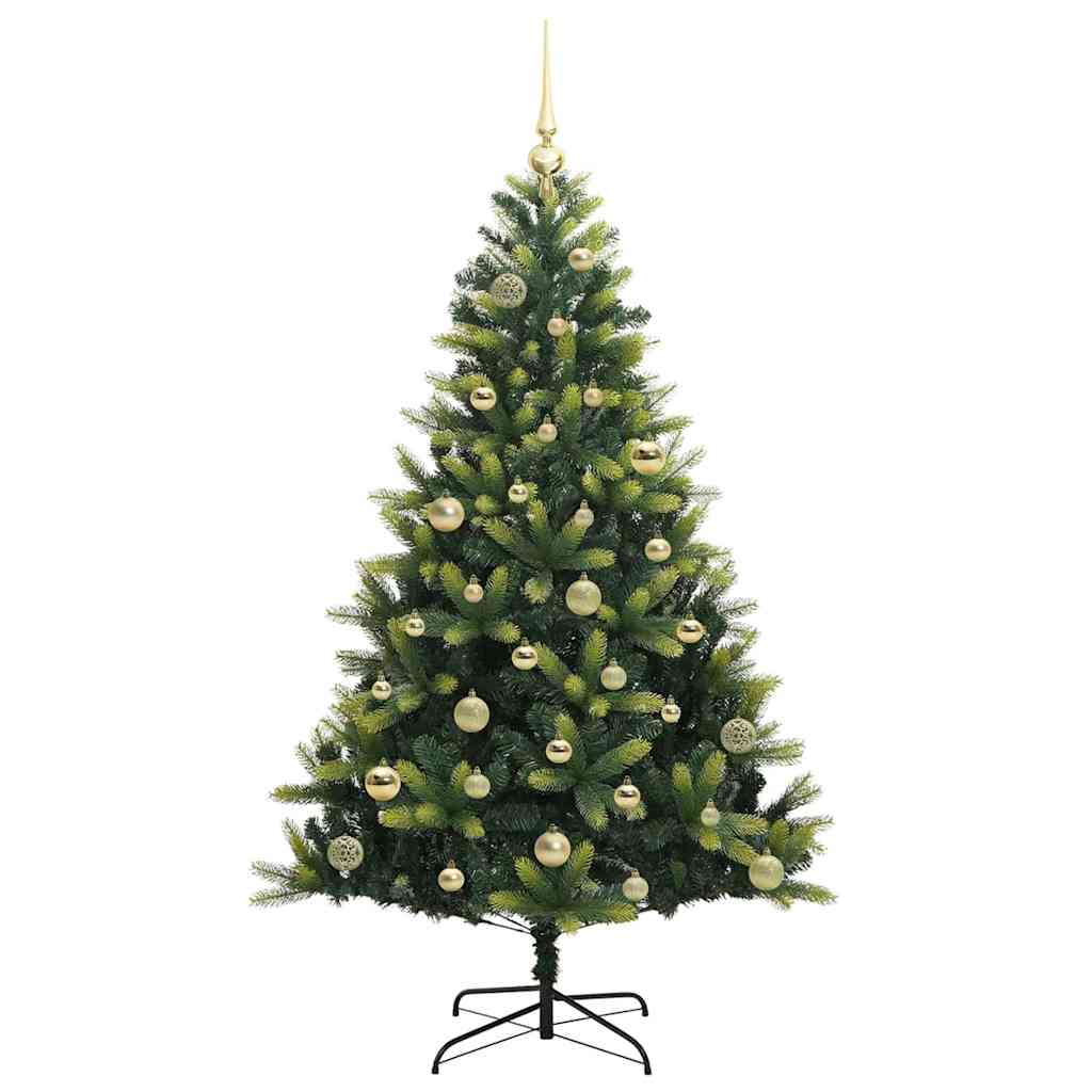 Künstlicher geflammter Weihnachtsbaum 150 LEDs Grün 150 cm