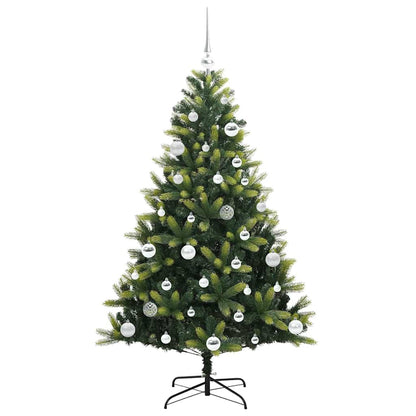 Künstlicher geflammter Weihnachtsbaum 150 LEDs Grün 150 cm