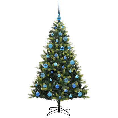 Künstlicher geflammter Weihnachtsbaum 150 LEDs Grün 150 cm
