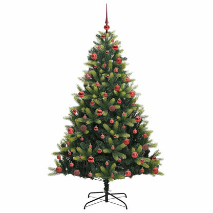 Künstlicher Klapp-Weihnachtsbaum mit 300 LEDs Grün 180 cm