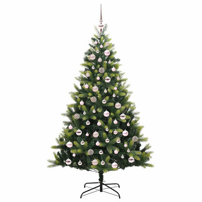 Künstlicher Klapp-Weihnachtsbaum mit 300 LEDs Grün 180 cm