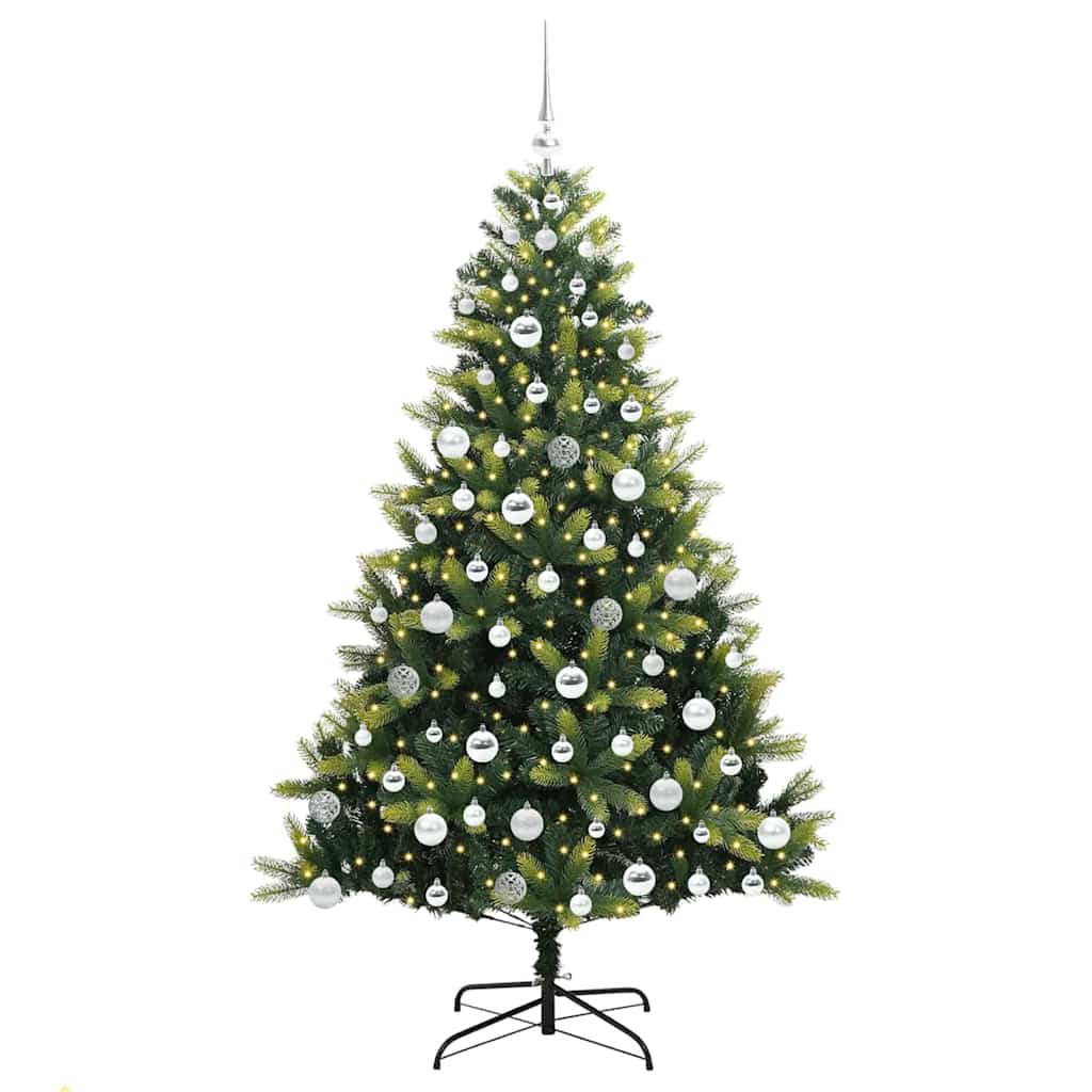 Künstlicher Klapp-Weihnachtsbaum mit 300 LEDs Grün 180 cm