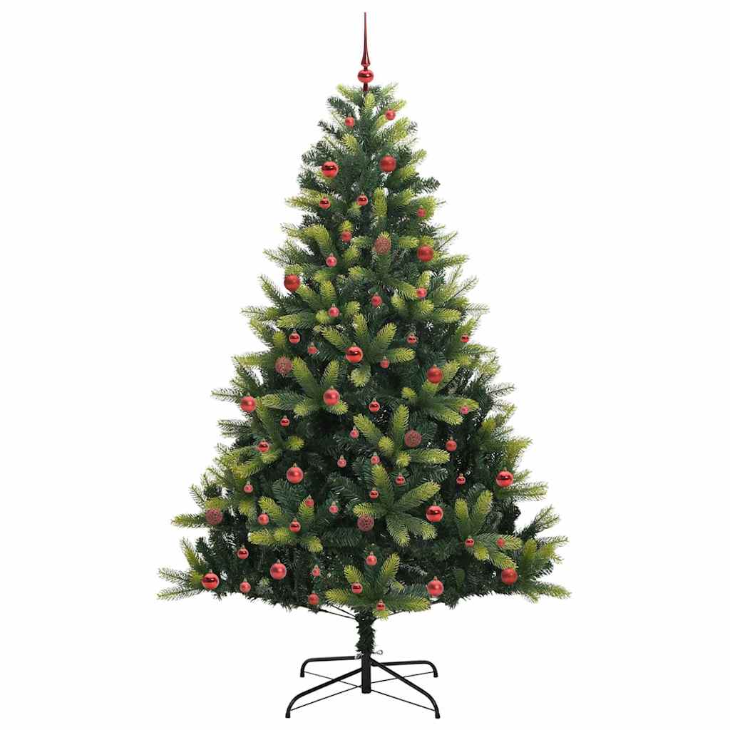 Künstlicher Klapp-Weihnachtsbaum mit 300 LEDs Grün 210 cm