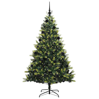 Künstlicher Klapp-Weihnachtsbaum mit 300 LEDs Grün 210 cm