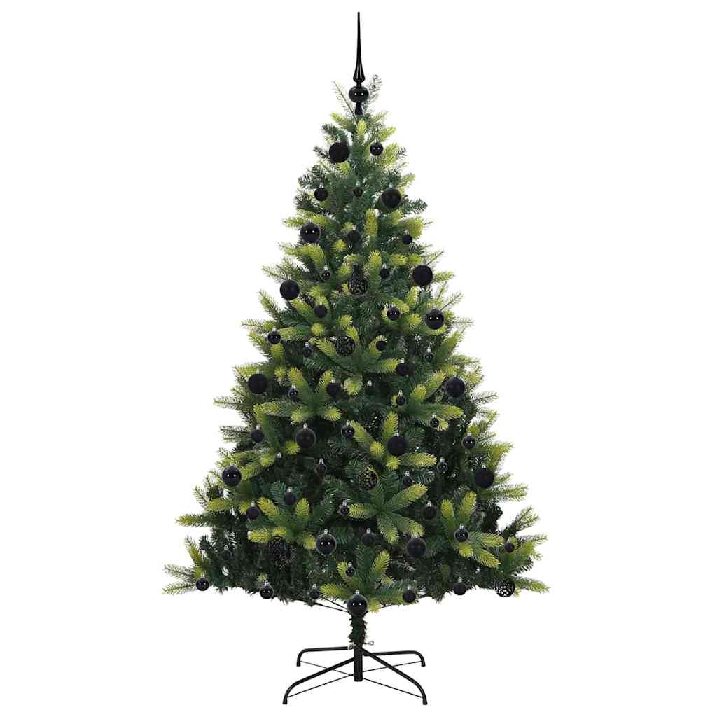 Künstlicher Klapp-Weihnachtsbaum mit 300 LEDs Grün 210 cm