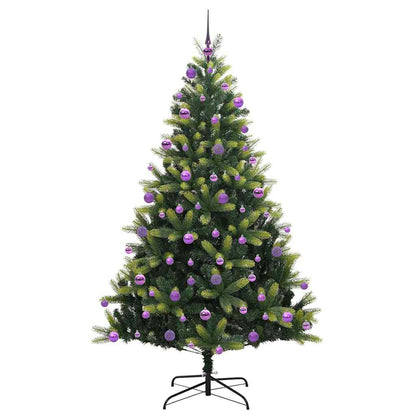 Künstlicher Klapp-Weihnachtsbaum mit 300 LEDs Grün 210 cm