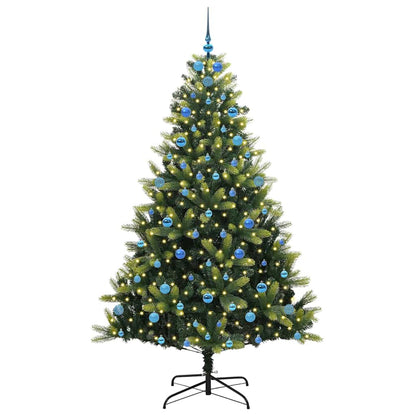 Künstlicher Klapp-Weihnachtsbaum mit 300 LEDs Grün 210 cm