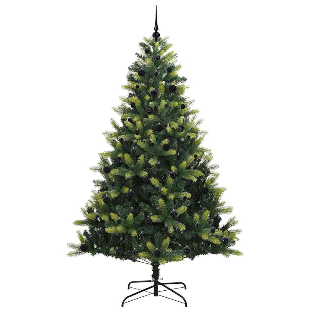 Künstlicher Klapp-Weihnachtsbaum mit 300 LEDs Grün 240 cm