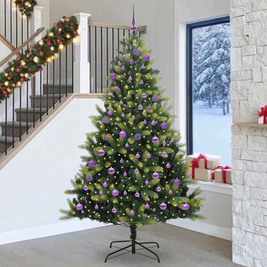 Künstlicher Klapp-Weihnachtsbaum mit 300 LEDs Grün 240 cm