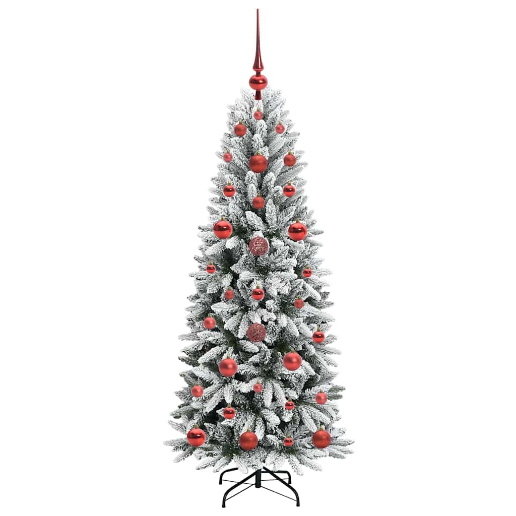 Albero di Natale artificiale con 150 LED, bianco, 53 x 53 x 120 cm