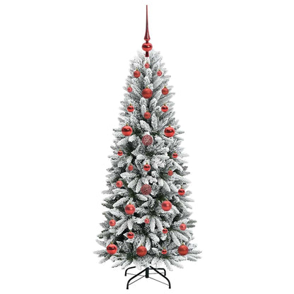 Albero di Natale artificiale con 150 LED, bianco, 53 x 53 x 120 cm