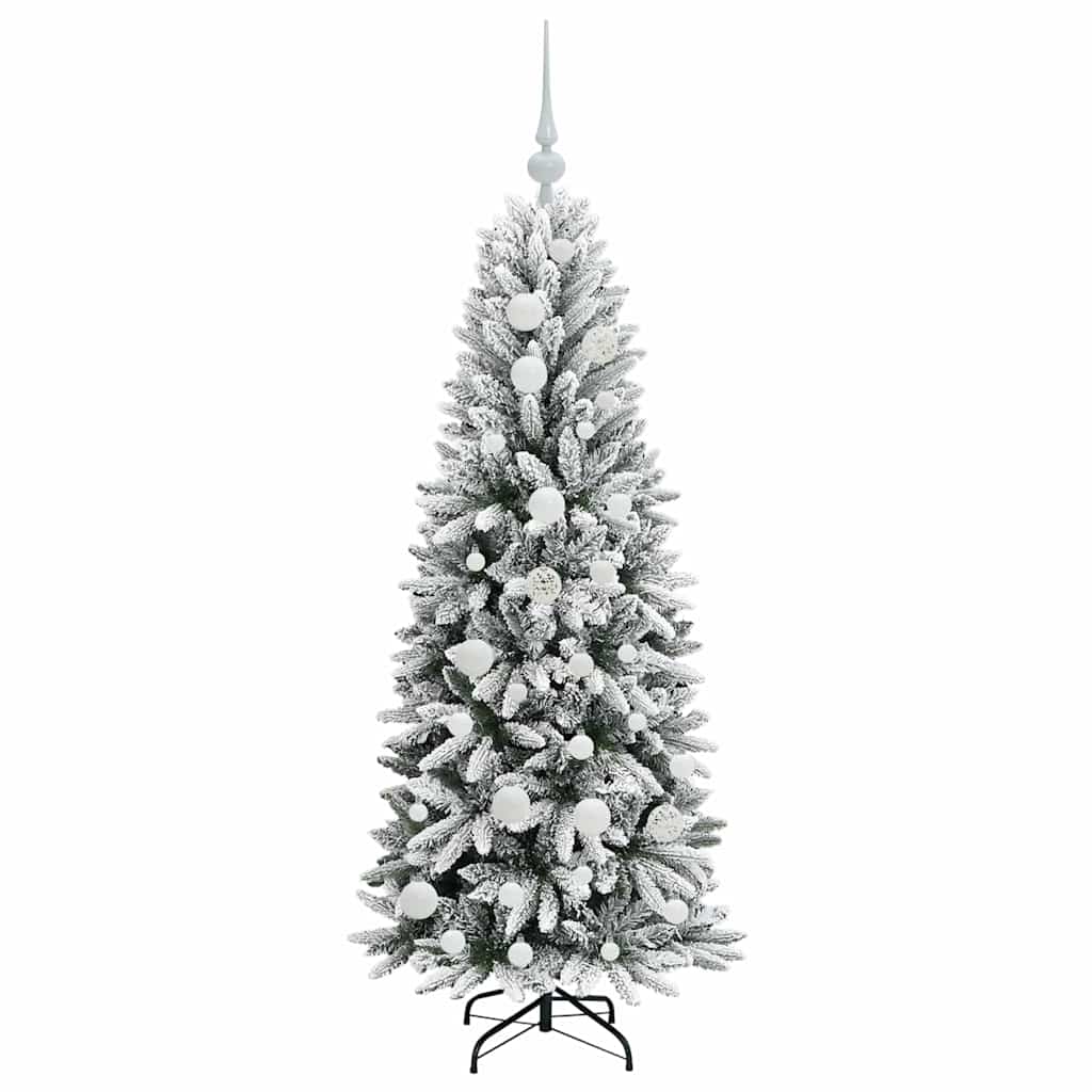 Künstlicher Weihnachtsbaum mit 150 LEDs mit Ständer Weiß 120 cm