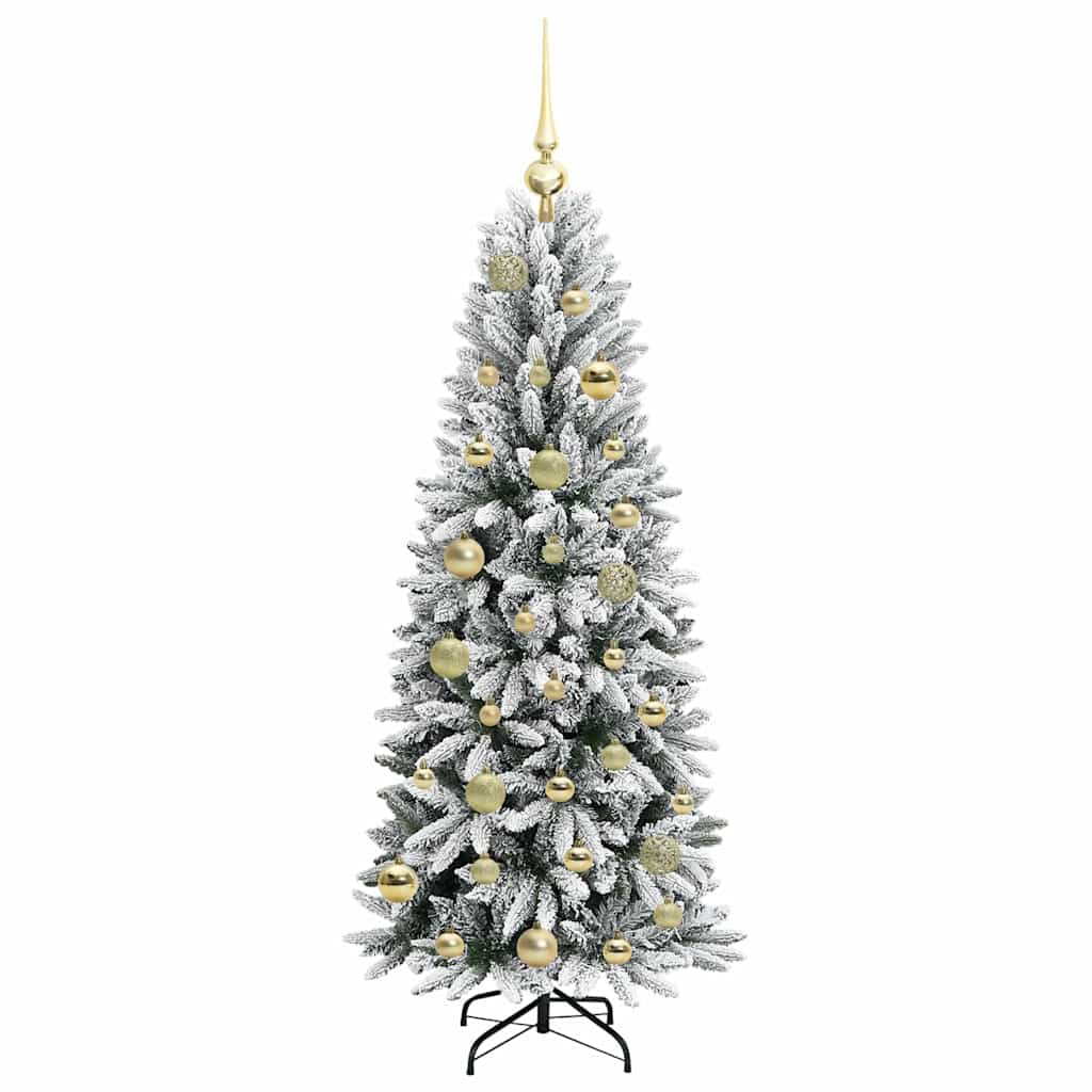 Künstlicher Weihnachtsbaum mit 150 LEDs mit Ständer Weiß 120 cm