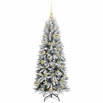 Künstlicher Weihnachtsbaum mit 150 LEDs mit Ständer Weiß 120 cm
