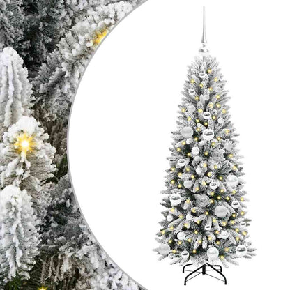 Künstlicher Weihnachtsbaum mit 150 LEDs mit Ständer Weiß 120 cm