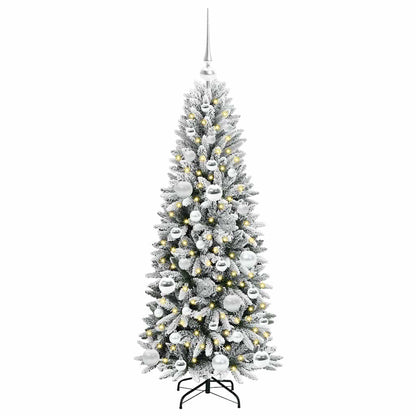 Künstlicher Weihnachtsbaum mit 150 LEDs mit Ständer Weiß 120 cm
